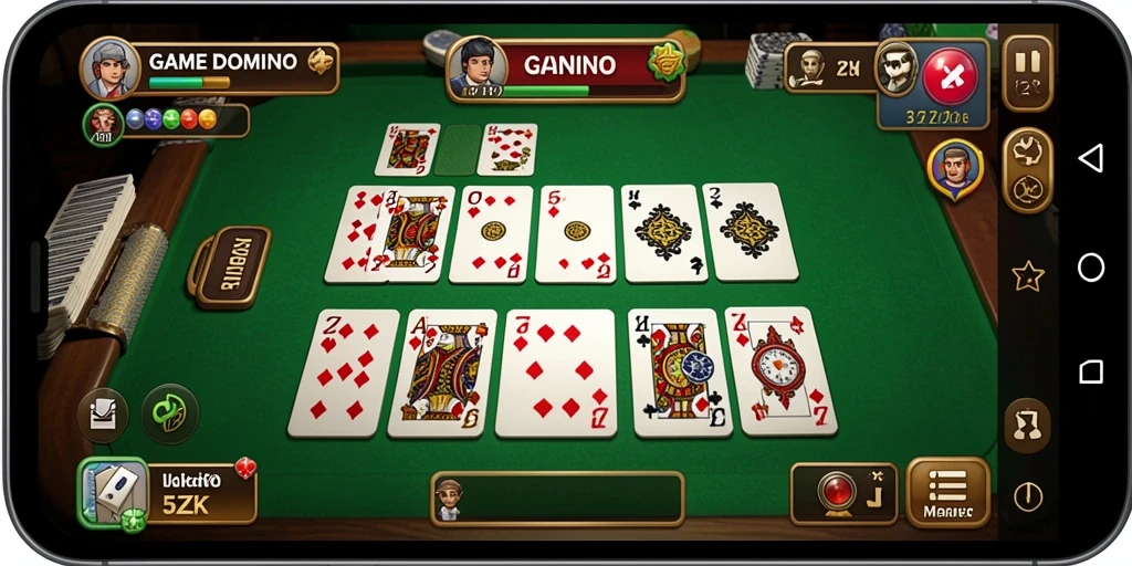 Screenshot gameplay 5ZK yang menunjukkan aksi seru dalam Domino.