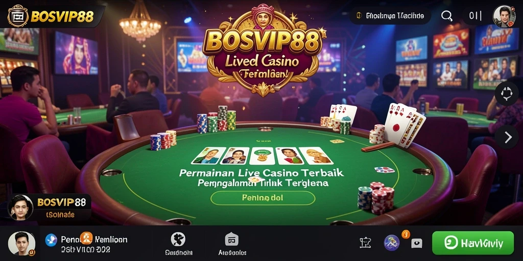Gambar yang menunjukkan gameplay seru di aplikasi Live Casino BOSVIP88.