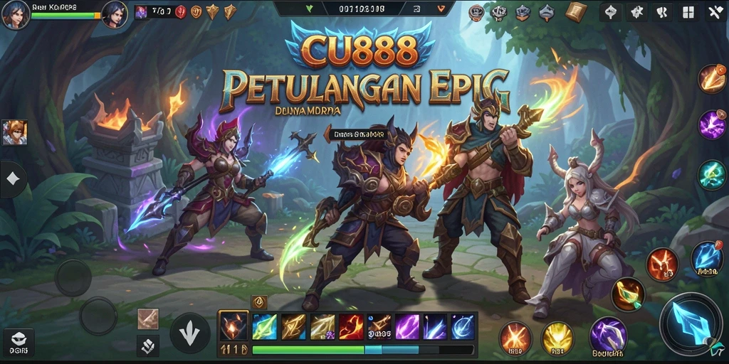 Screenshot CU888 menunjukkan aksi seru dalam dunia MMORPG.
