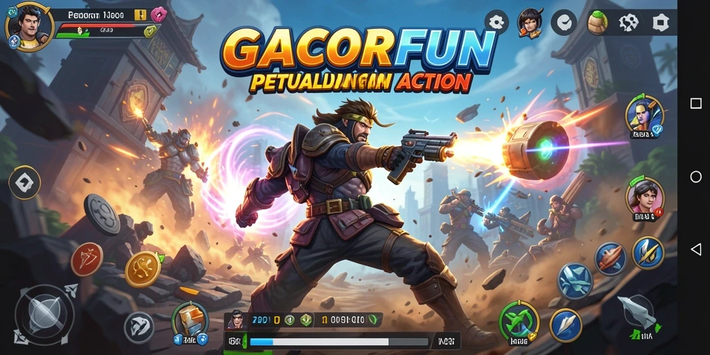 Tangkapan layar dari GACORFUN menampilkan aksi mendebarkan di medan perang.