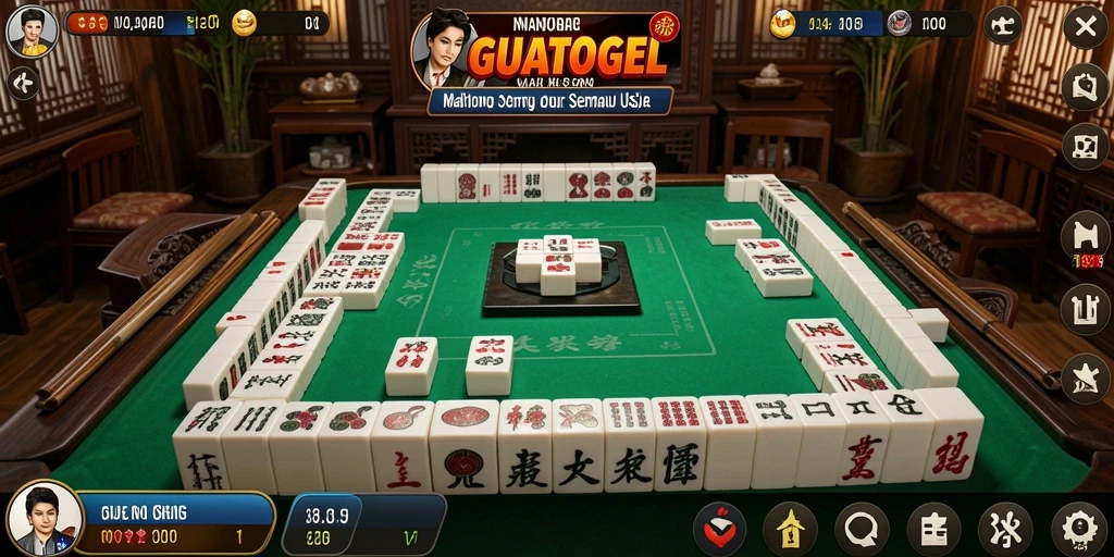 Tampilan gameplay GUATOGEL yang menarik dengan papan Mahjong.
