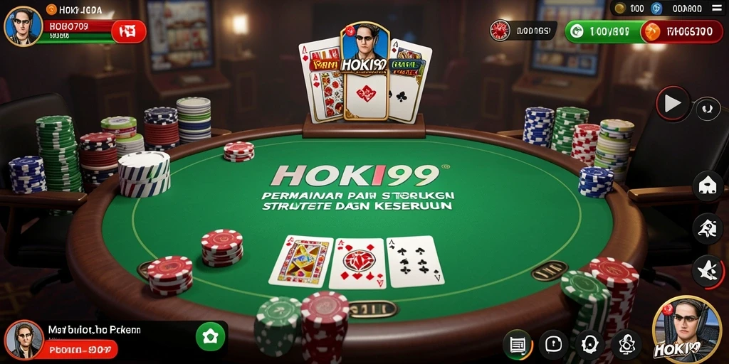 Tampilan gameplay seru dalam HOKI99 yang penuh strategi Poker.