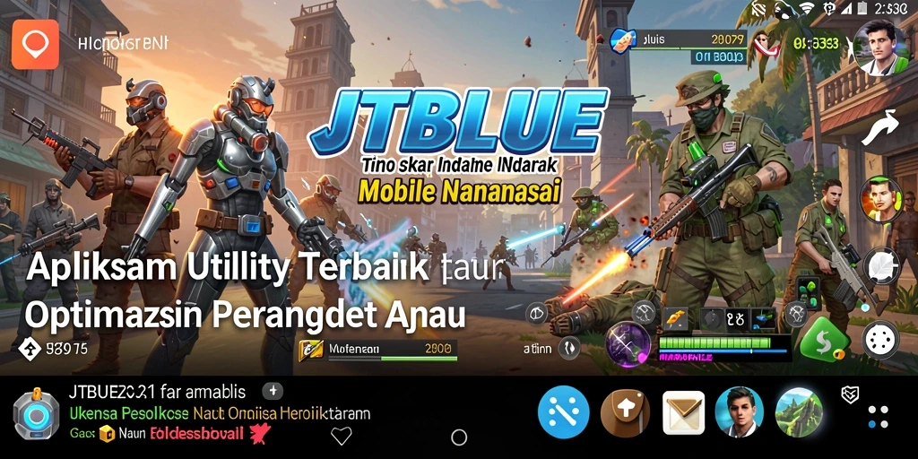 Screenshot JTBLUE menunjukkan antarmuka pembersihan yang sederhana dan efektif.
