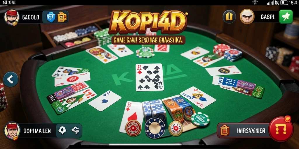 Tampilan gameplay Gaple KOPI4D yang penuh aksi.