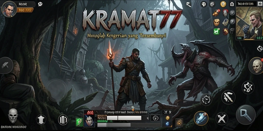 Screenshot KRAMAT77 menampilkan suasana mencekam yang menggugah adrenalin.