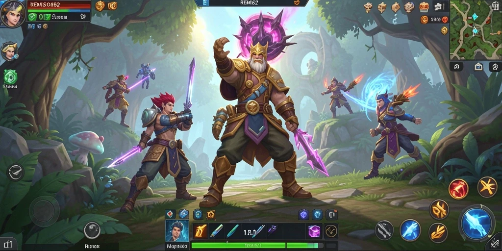 Tampak aksi seru dalam gameplay MMORPG REMI62.
