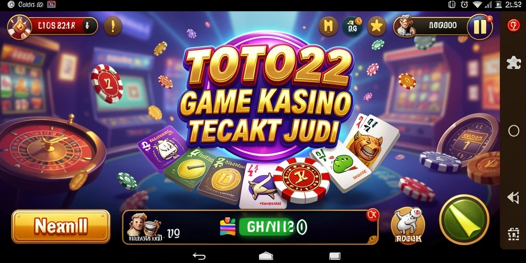 Screenshot gameplay TOTO22 menampilkan suasana kasino yang menegangkan.